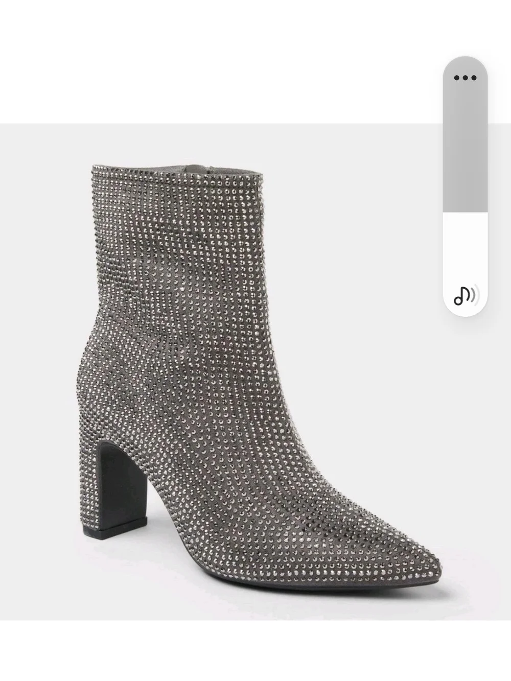 a new day Gray Studded Pointed Toe Ankle Boots